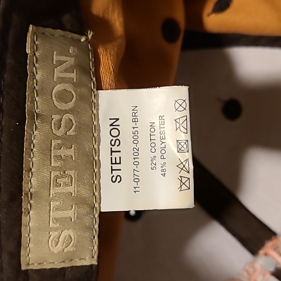 Stetson Baseball Cap, Adjustable, Leather Looking Matetial, Western, Brown - Picture 10 of 13